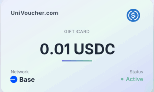 Univoucher gift card 0.01 usdc